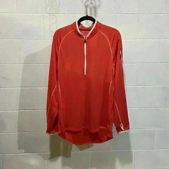 Cabela's Men's GUIDEWEAR 1/2 Zip Fishing LS Pullover M Red‎ UPF50 Moisture Wick - Picture 1 of 8